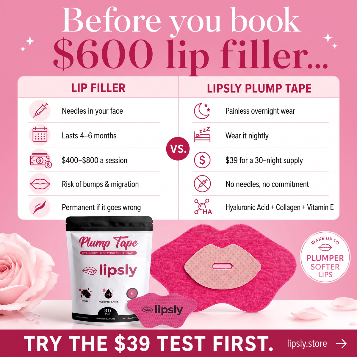 Lipsly™ - Plumper, Softer-Looking Lips, Overnight